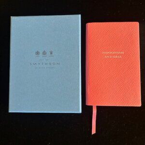 Smythson of Bond Street "Inspirations and Ideas" Panama notebook with box - PINK